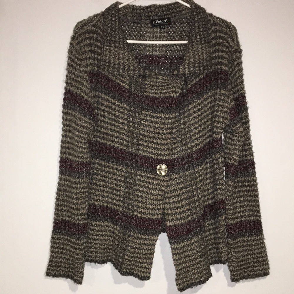 Putorti Cable knit cardigan sweater Sz Small
